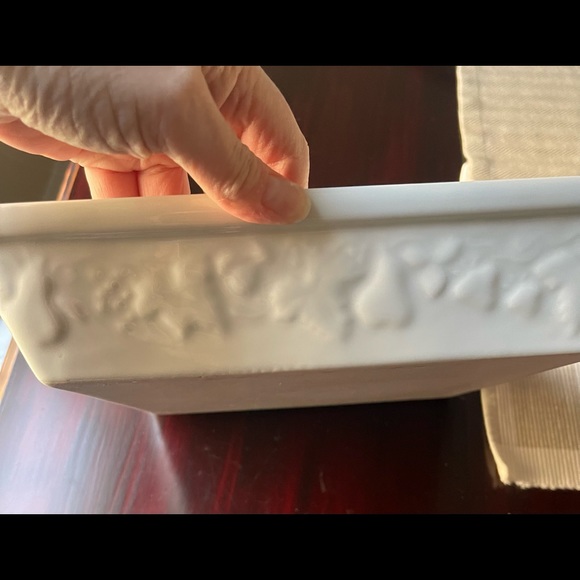 Vintage White Ceramic Square Bakeware - Picture 2 of 10